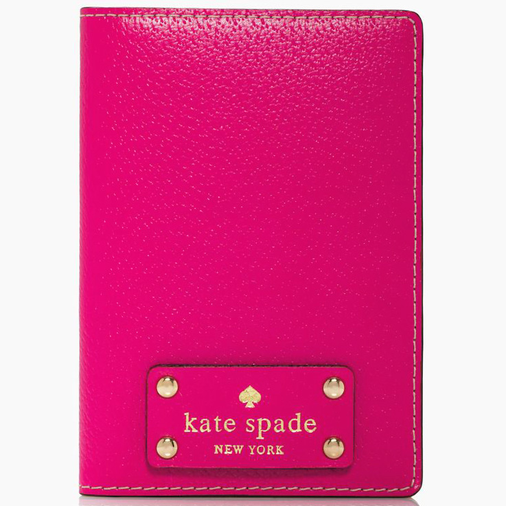 Kate Spade Wellesley Passport Holder Sweetheart Pink # WLRU1236